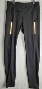 Members Mark Women Black Zipper Pockets Everyday High Rise Extra Warm Size Med